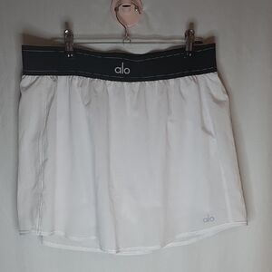As Is ALO Yoga White Skirt with Black Waistband